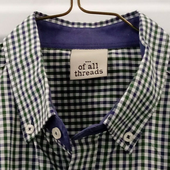 Of all Threads Mens Button Down Dress Shirt Large - Picture 3 of 6